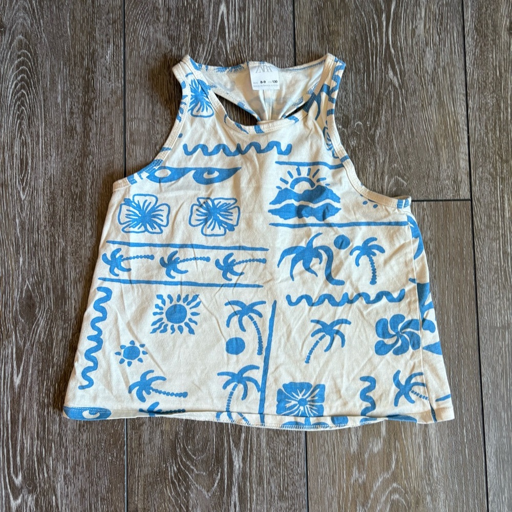Zara Tropical Print Tank Top